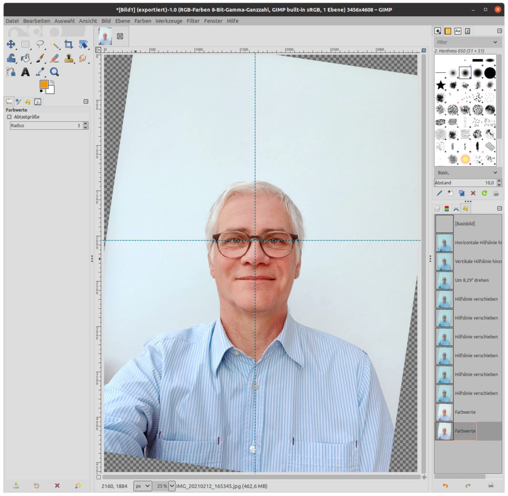 Farben in GIMP optimiert