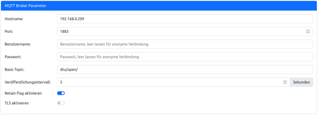 MQTT Client bei OpenDTU