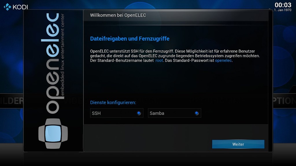 OpenELEC Konfiguration 4